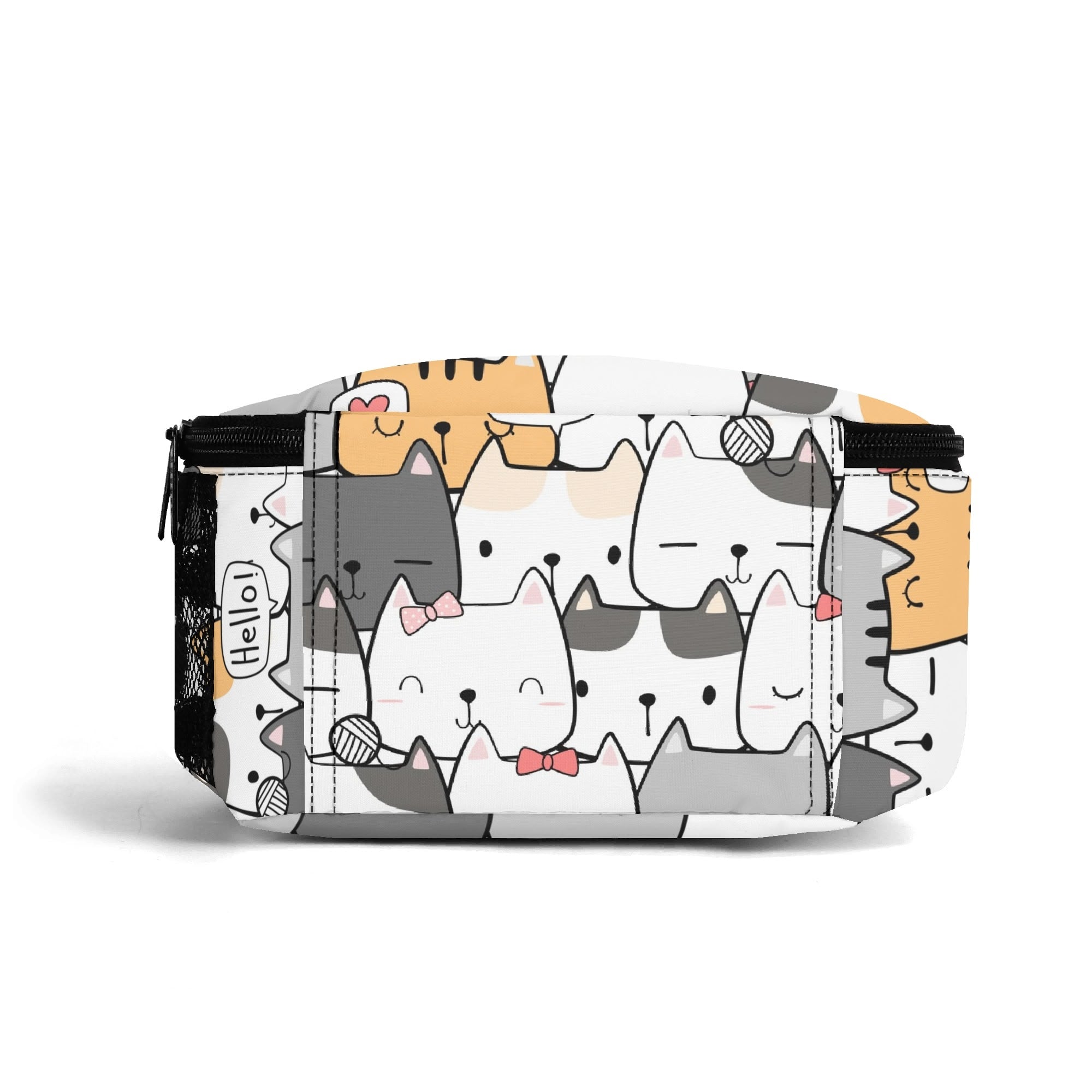 Personalised Cat Hello Insulated School Lunch Bag Personalised Lunch Bag animal Printed Offshore