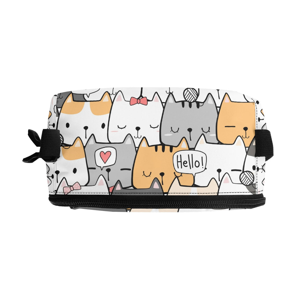 Personalised Cat Hello Insulated School Lunch Bag Personalised Lunch Bag animal Printed Offshore