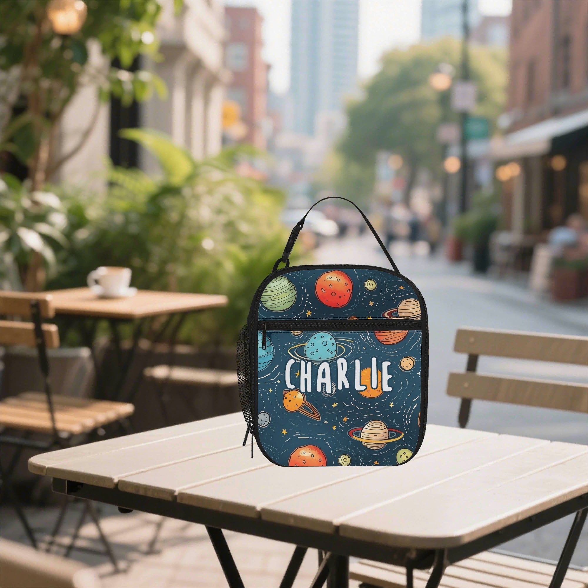 Personalised - Galaxy - Insulated School Lunch Bag Default Title Personalised Lunch Bag Printed Offshore Space