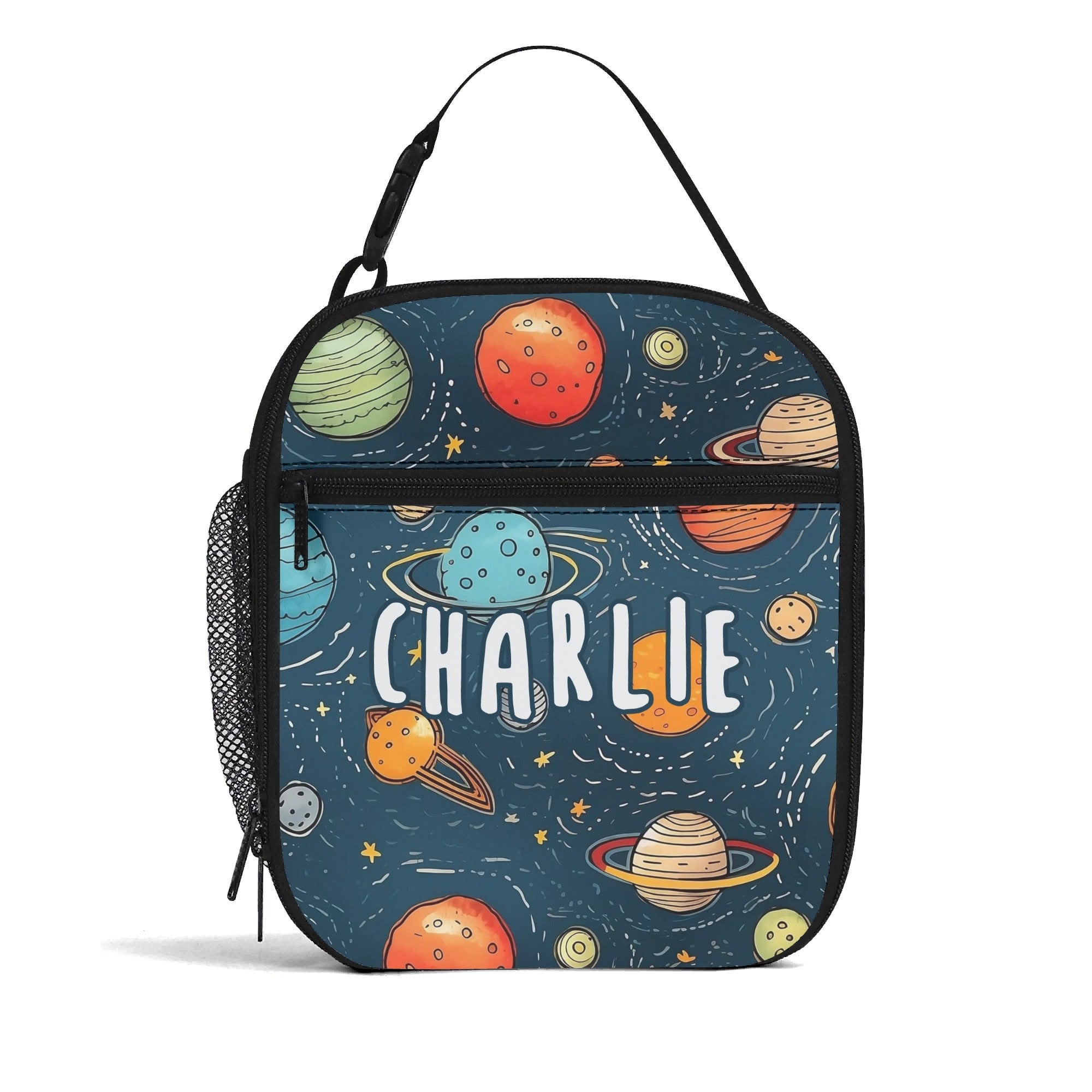 Personalised - Galaxy - Insulated School Lunch Bag Personalised Lunch Bag Printed Offshore Space