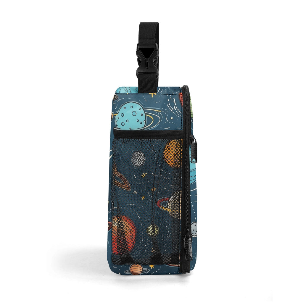 Personalised Galaxy Insulated School Lunch Bag Personalised Lunch Bag Printed Offshore Space