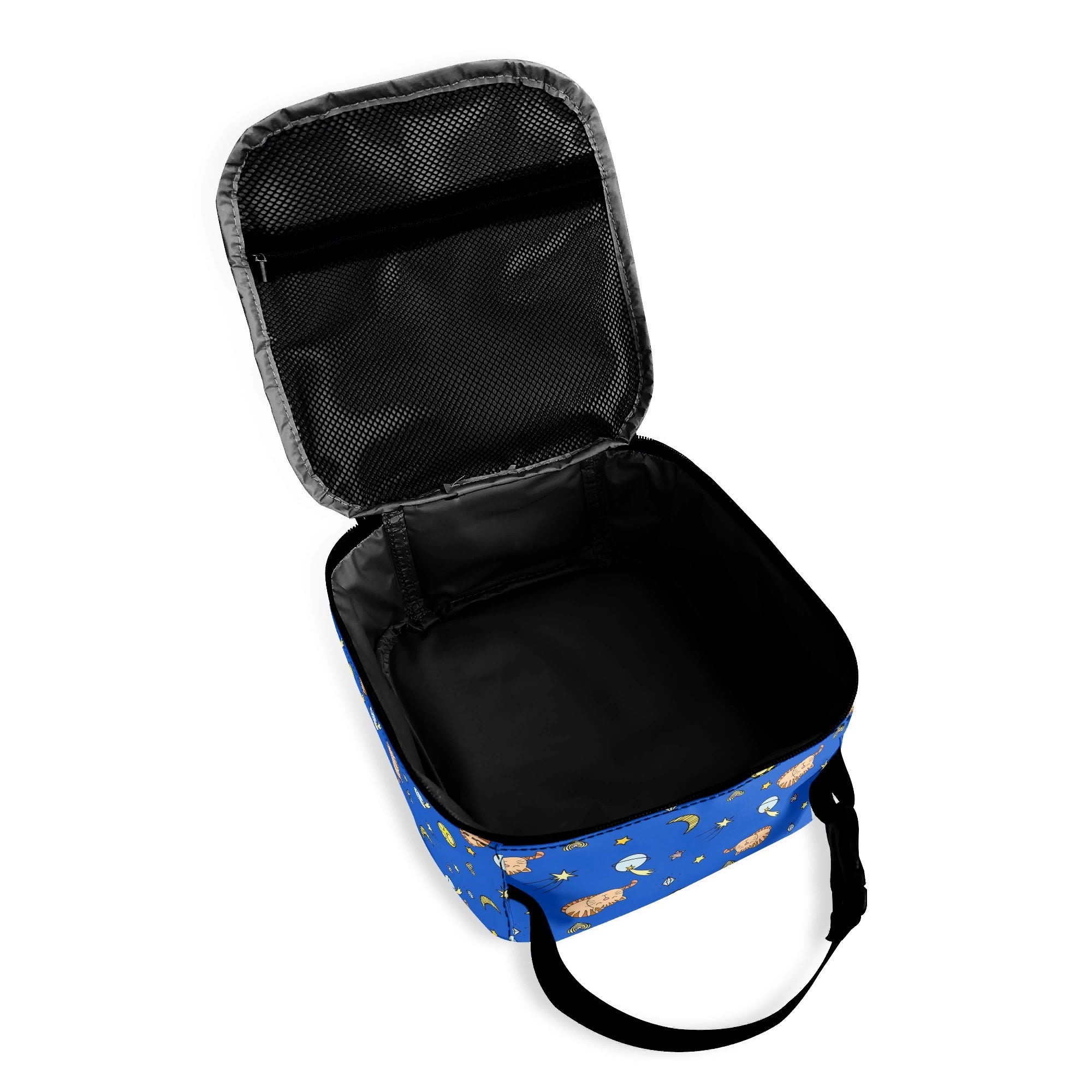 Personalised - Cats In Space - Insulated School Lunch Bag Personalised Lunch Bag animal Printed Offshore