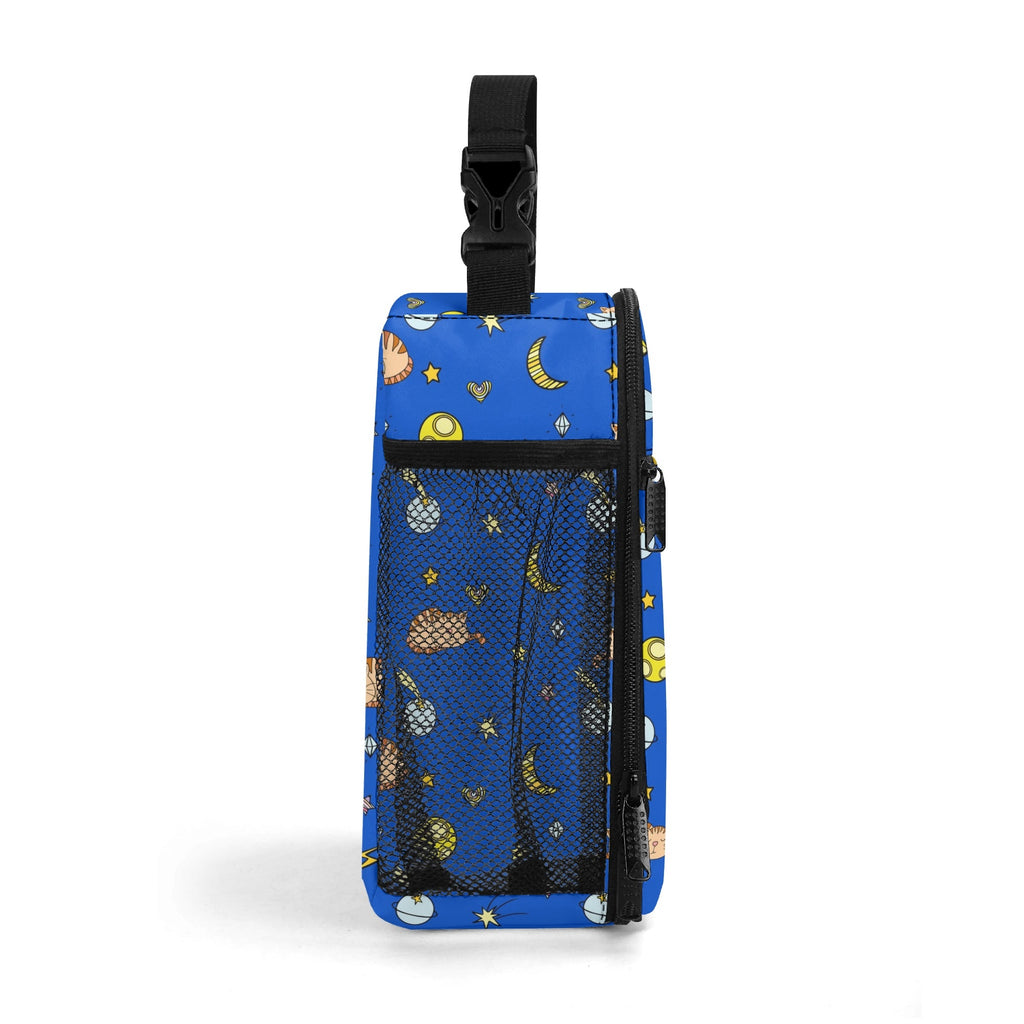 Personalised Cats In Space Insulated School Lunch Bag Personalised Lunch Bag animal Printed Offshore