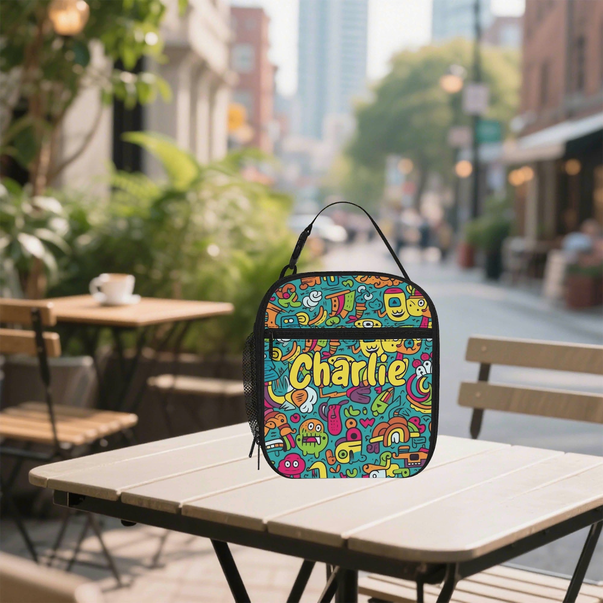 Personalised - Crazy Characters - Insulated School Lunch Bag Default Title Personalised Lunch Bag Printed Offshore Sci-Fi