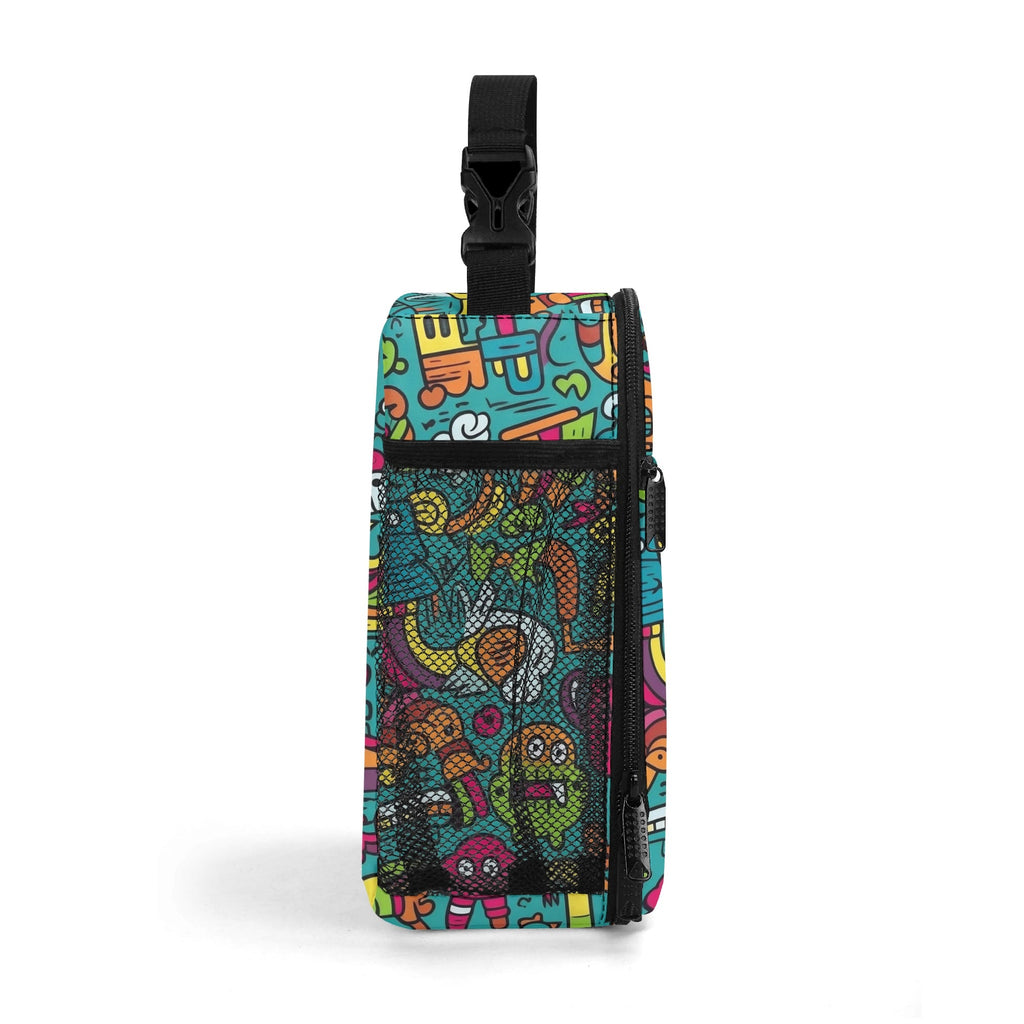 Personalised Crazy Characters Insulated School Lunch Bag Personalised Lunch Bag Printed Offshore Sci-Fi