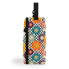 Personalised Happy Retro Flowers Insulated School Lunch Bag Personalised Lunch Bag Printed Offshore Retro