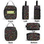 Personalised - Colourful Music Notes - Insulated School Lunch Bag Personalised Lunch Bag Music Printed Offshore