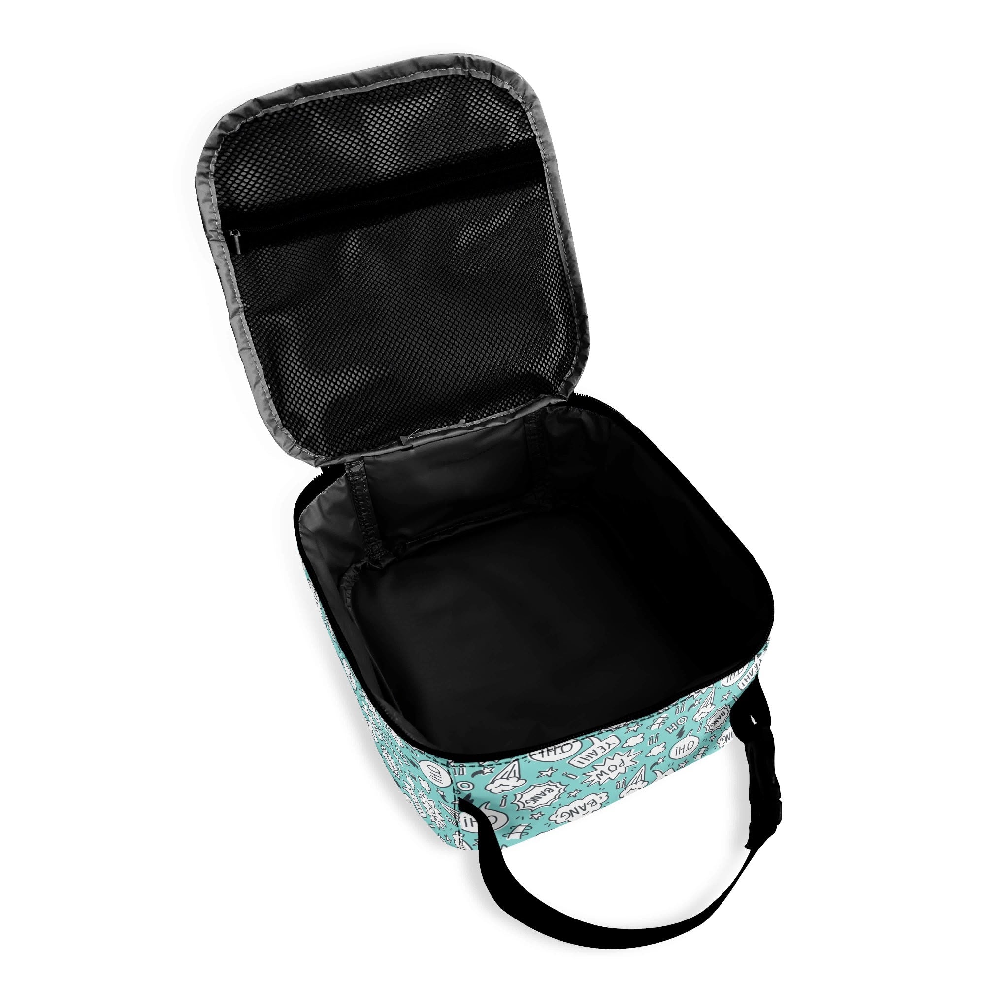 Personalised - Comic Book Speech Bubbles - Insulated School Lunch Bag Personalised Lunch Bag Comic Printed Offshore