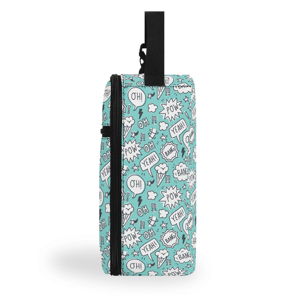 Personalised Comic Book Speech Bubbles Insulated School Lunch Bag Personalised Lunch Bag Comic Printed Offshore