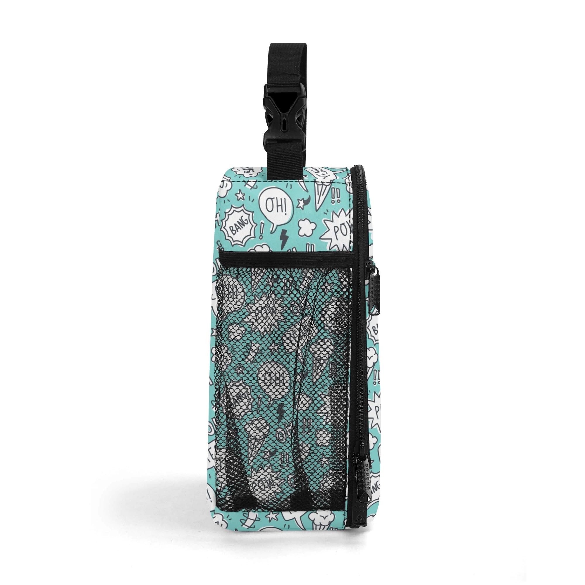 Personalised Comic Book Speech Bubbles Insulated School Lunch Bag Personalised Lunch Bag Comic Printed Offshore