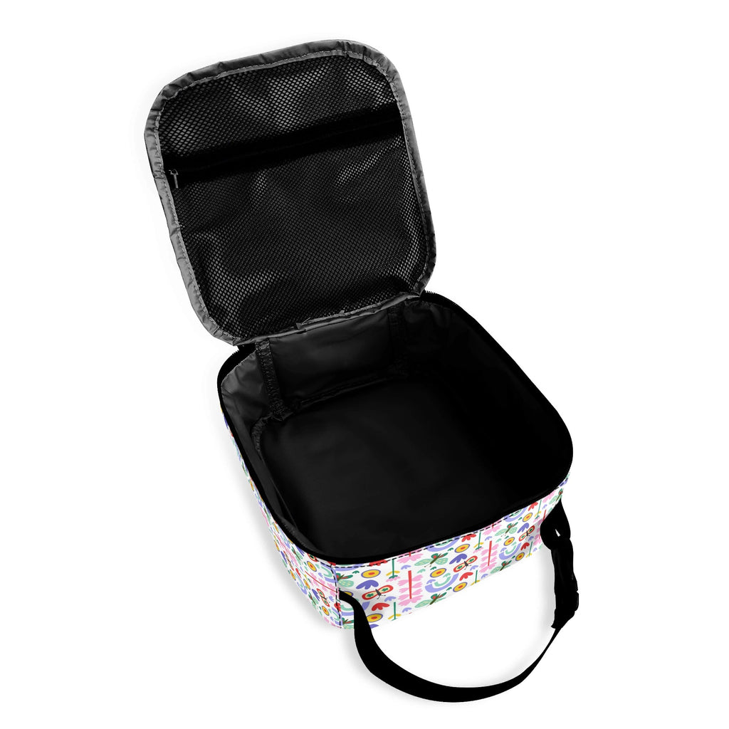 Personalised - Flowers And Butterflies - Insulated School Lunch Bag Personalised Lunch Bag Plants Printed Offshore