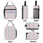 Personalised - Flowers And Butterflies - Insulated School Lunch Bag Personalised Lunch Bag Plants Printed Offshore