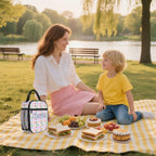 Personalised - Flowers And Butterflies - Insulated School Lunch Bag Personalised Lunch Bag Plants Printed Offshore