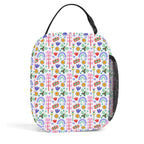 Personalised - Flowers And Butterflies - Insulated School Lunch Bag Personalised Lunch Bag Plants Printed Offshore