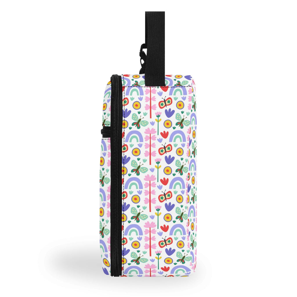 Personalised - Flowers And Butterflies - Insulated School Lunch Bag Personalised Lunch Bag Plants Printed Offshore