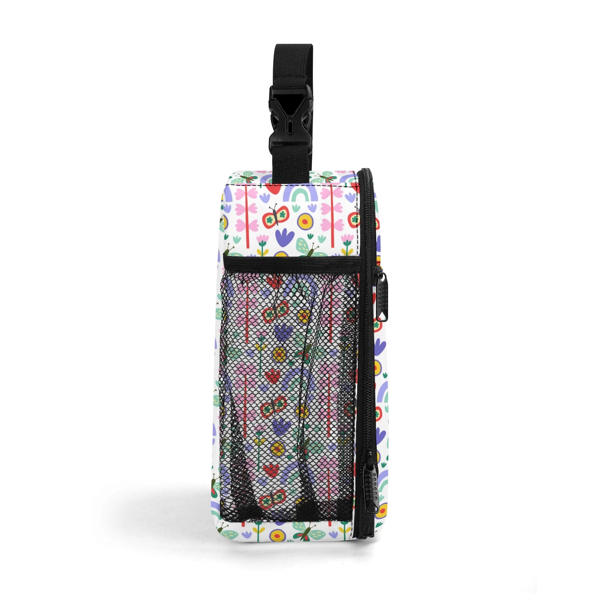 Personalised - Flowers And Butterflies - Insulated School Lunch Bag Personalised Lunch Bag Plants Printed Offshore