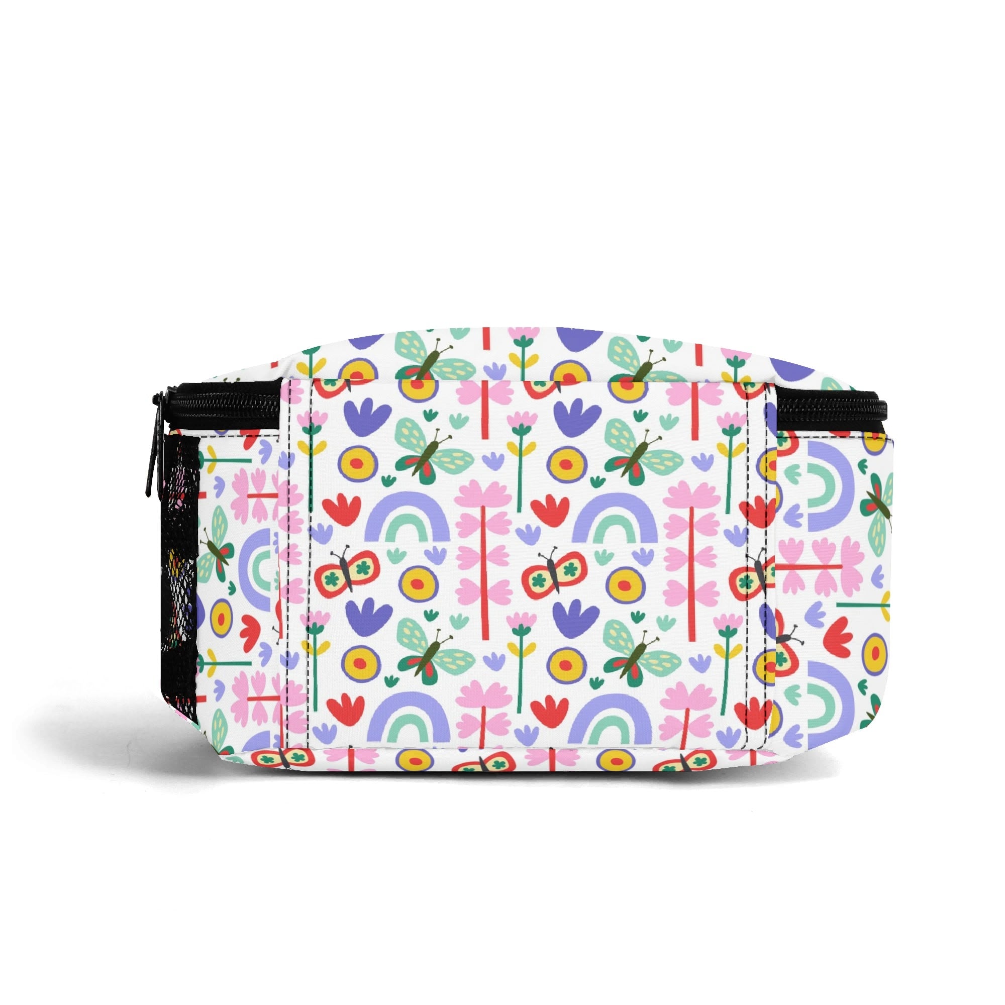 Personalised - Flowers And Butterflies - Insulated School Lunch Bag Personalised Lunch Bag Plants Printed Offshore