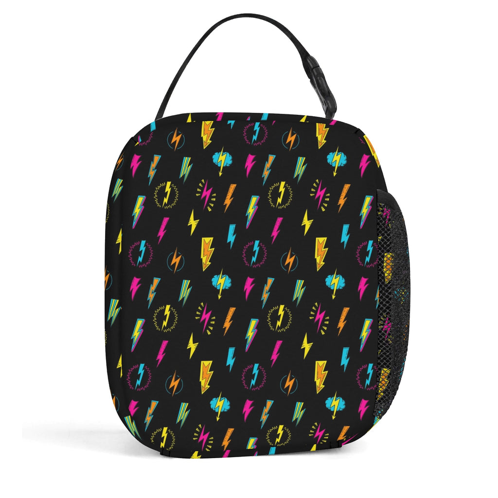 Personalised - Fun Lightning - Insulated School Lunch Bag Personalised Lunch Bag Comic Printed Offshore