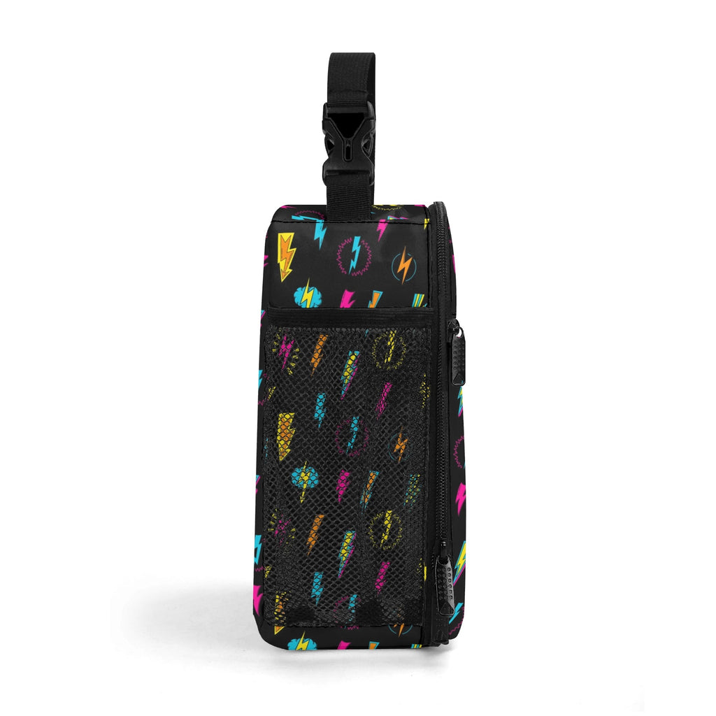 Personalised - Fun Lightning - Insulated School Lunch Bag Personalised Lunch Bag Comic Printed Offshore