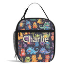 Personalised - Monster Mania - Insulated School Lunch Bag Personalised Lunch Bag Printed Offshore Si-Fi