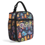 Personalised - Monster Mania - Insulated School Lunch Bag Personalised Lunch Bag Printed Offshore Si-Fi