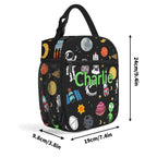 Personalised - Kids Space - Insulated School Lunch Bag Personalised Lunch Bag Printed Offshore Sci-Fi Space
