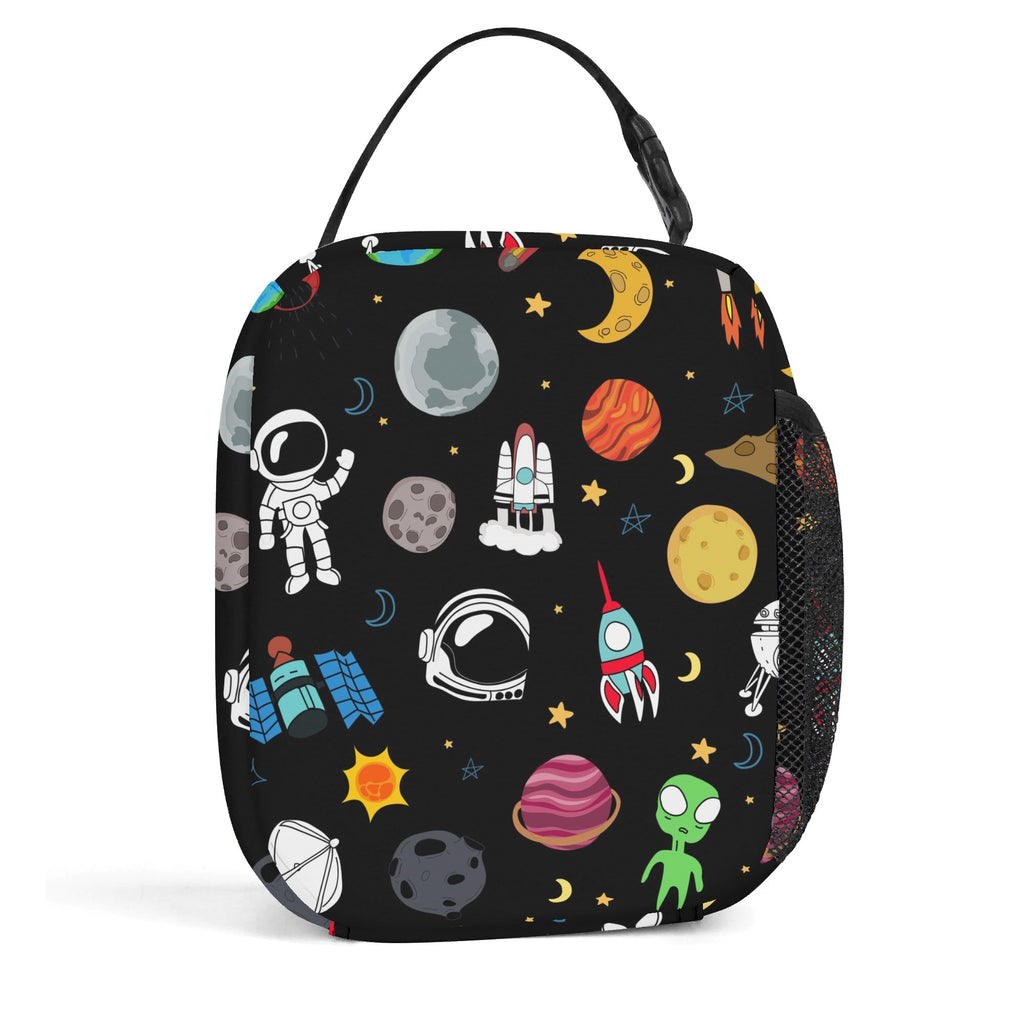 Personalised - Kids Space - Insulated School Lunch Bag Personalised Lunch Bag Printed Offshore Sci-Fi Space