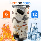 All The Coffee - 20oz Mobile Tumbler with Lid (Black Lock) 20oz Travel Mug Coffee Printed Offshore