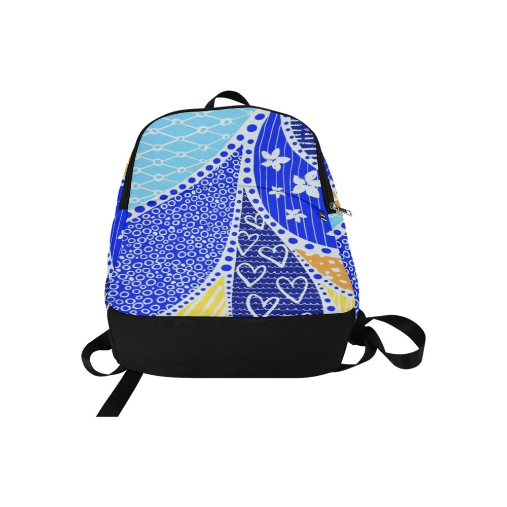 Blue Swirl - Fabric Backpack