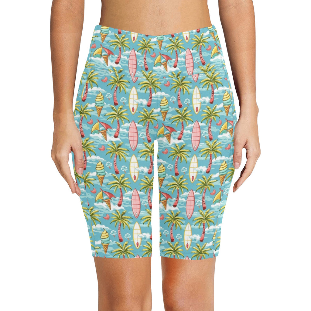 Summer Surf Women's Bike Shorts With Side Pockets
