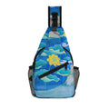 Water Flower Chest Crossbody Bag with Adjustable Strap Default Title