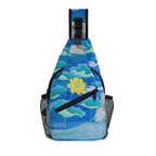 Water Flower Chest Crossbody Bag with Adjustable Strap Default Title