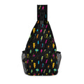 Fun Lightning Chest Crossbody Bag with Adjustable Strap Default Title Chest Crossbody Bag comic Printed Offshore