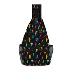 Fun Lightning Chest Crossbody Bag with Adjustable Strap Default Title Chest Crossbody Bag comic Printed Offshore