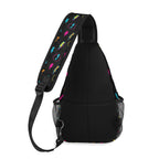 Fun Lightning Chest Crossbody Bag with Adjustable Strap Chest Crossbody Bag comic Printed Offshore