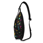 Fun Lightning Chest Crossbody Bag with Adjustable Strap Chest Crossbody Bag comic Printed Offshore