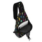 Fun Lightning Chest Crossbody Bag with Adjustable Strap Chest Crossbody Bag comic Printed Offshore