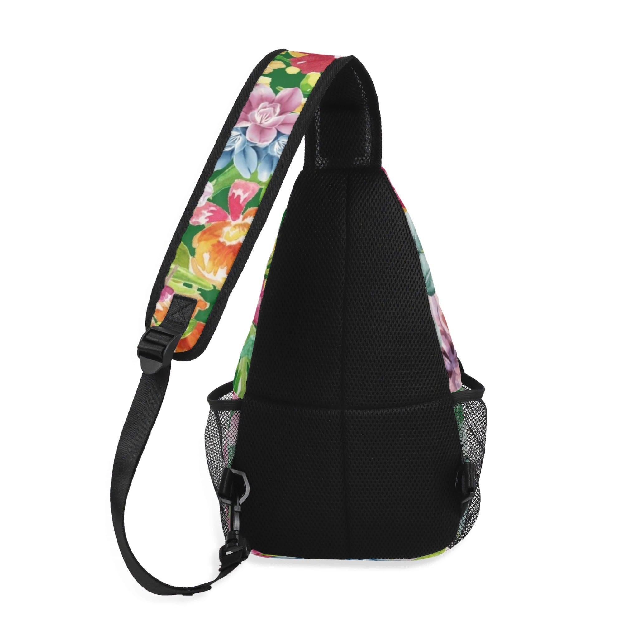 Bright Floral Chest Crossbody Bag with Adjustable Strap Chest Crossbody Bag Plants Printed Offshore
