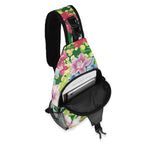 Bright Floral Chest Crossbody Bag with Adjustable Strap Chest Crossbody Bag Plants Printed Offshore