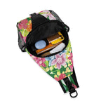 Bright Floral Chest Crossbody Bag with Adjustable Strap Chest Crossbody Bag Plants Printed Offshore