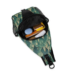 Leaf Pattern Chest Crossbody Bag with Adjustable Strap Chest Crossbody Bag Plants Printed Offshore