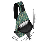 Leaf Pattern Chest Crossbody Bag with Adjustable Strap Chest Crossbody Bag Plants Printed Offshore