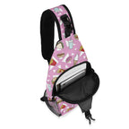 Fast Food Chest Crossbody Bag with Adjustable Strap Chest Crossbody Bag Food Printed Offshore