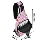 Fast Food Chest Crossbody Bag with Adjustable Strap Chest Crossbody Bag Food Printed Offshore