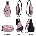 Fast Food Chest Crossbody Bag with Adjustable Strap Chest Crossbody Bag Food Printed Offshore
