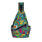 Crazy Characters Chest Crossbody Bag with Adjustable Strap Default Title Chest Crossbody Bag Printed Offshore Sci Fi