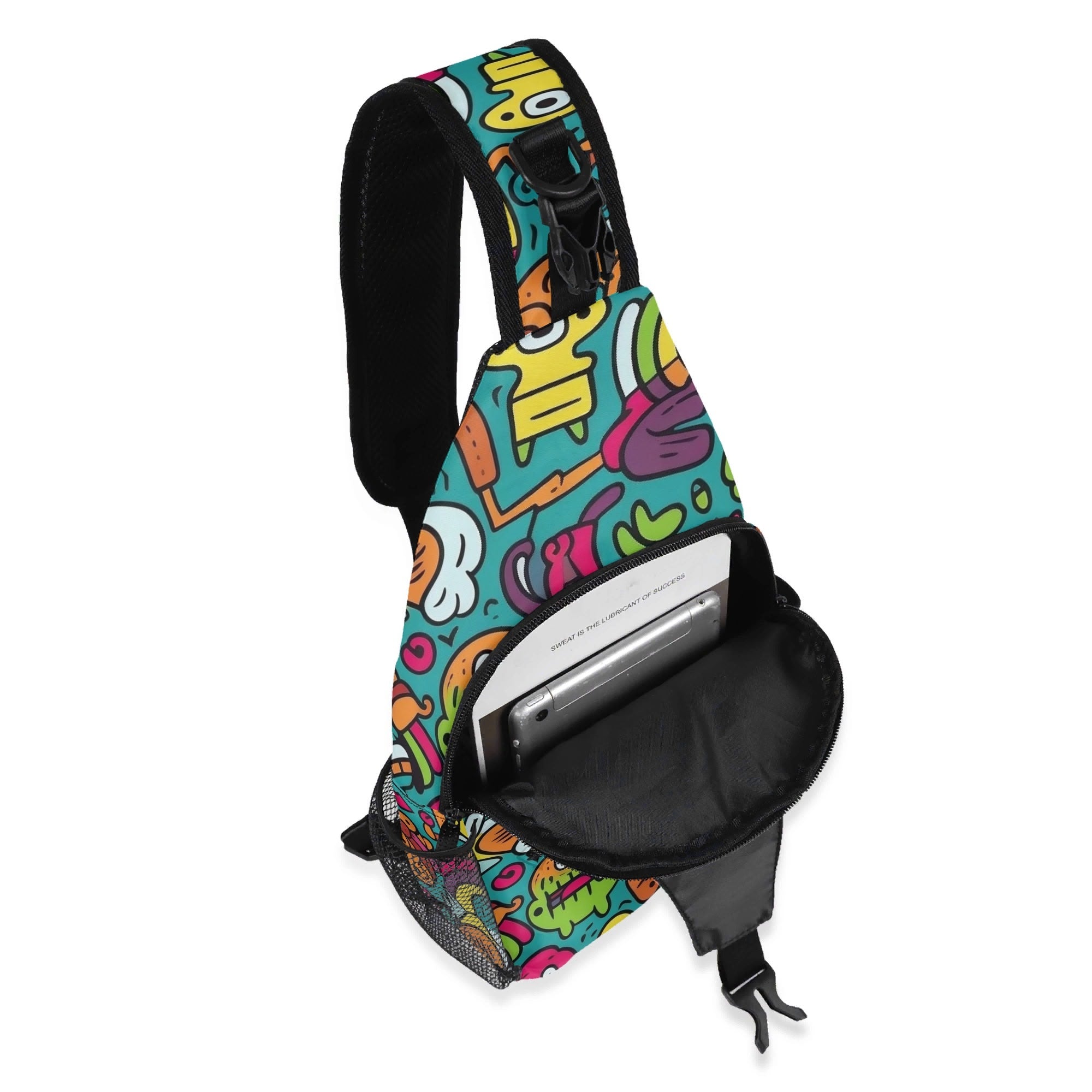 Crazy Characters Chest Crossbody Bag with Adjustable Strap Chest Crossbody Bag Printed Offshore Sci Fi