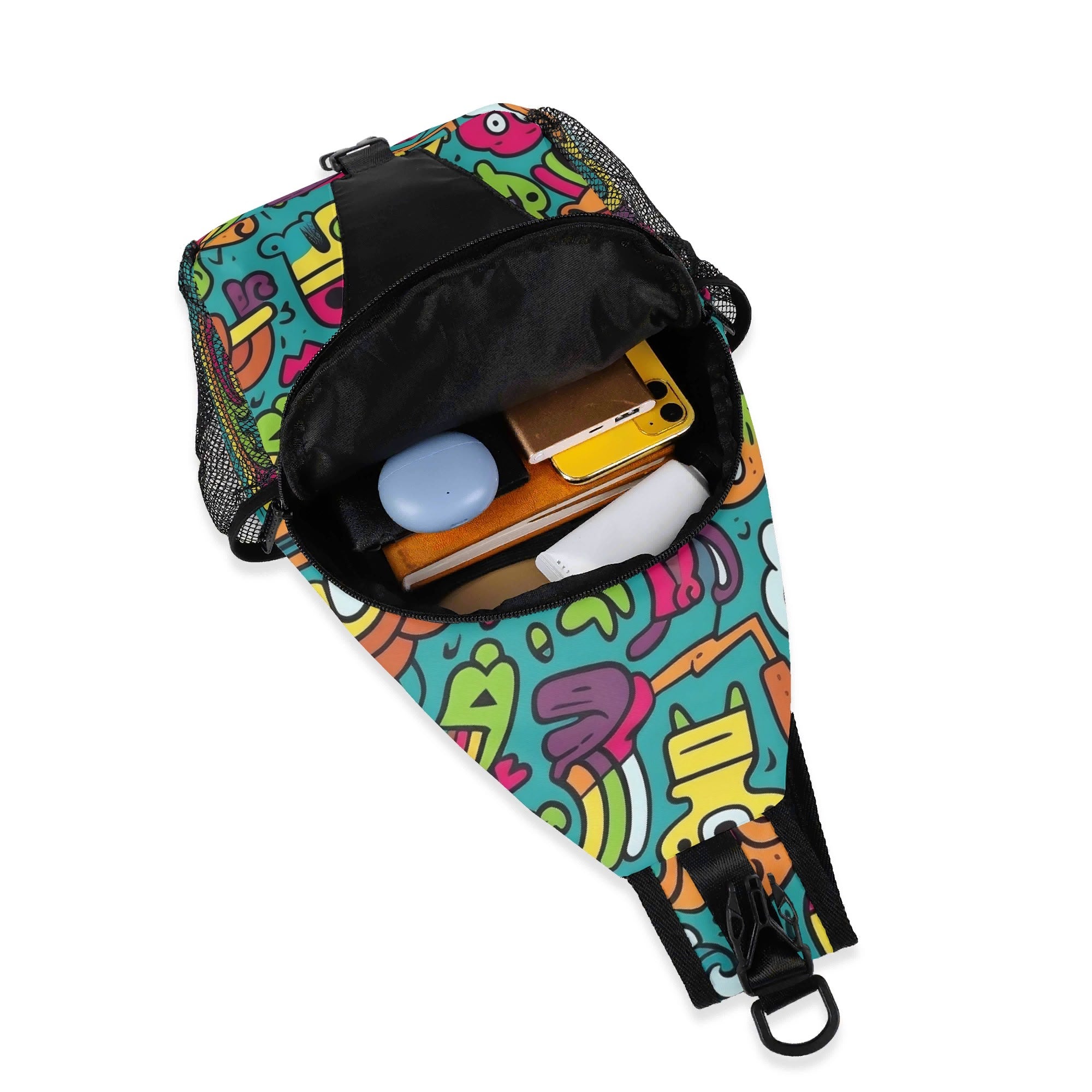 Crazy Characters Chest Crossbody Bag with Adjustable Strap Chest Crossbody Bag Printed Offshore Sci Fi