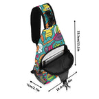 Crazy Characters Chest Crossbody Bag with Adjustable Strap Chest Crossbody Bag Printed Offshore Sci Fi