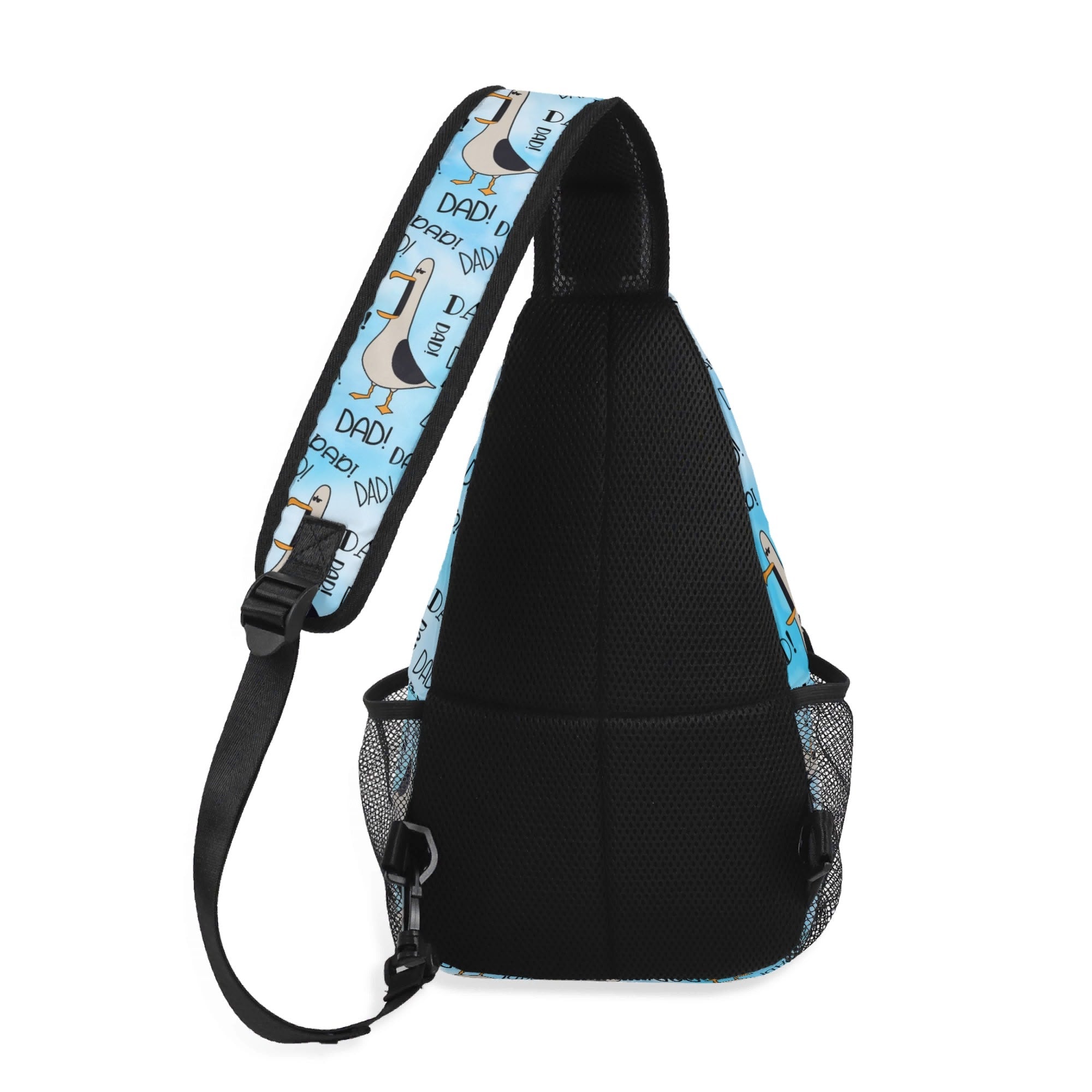 Dad Seagull Chest Crossbody Bag with Adjustable Strap Chest Crossbody Bag Dad Printed Offshore